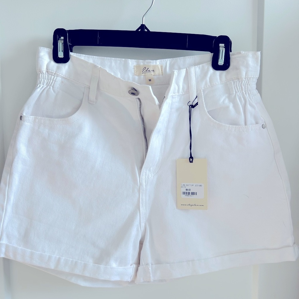 NWT Elan White Denim Shorts - Size M